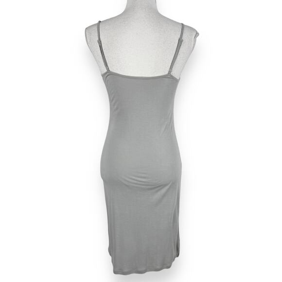 Anthropologie Blank London Dress Womens XS Gray Floral Flounce Maxi Wrap - Picture 12 of 14